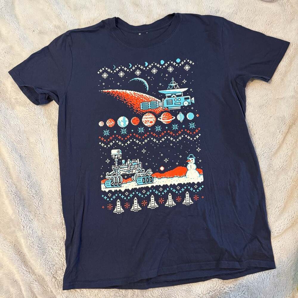 Loot Crate Exclusive Mars Rover Ugly Christmas Sweater T-Shirt